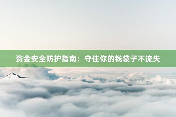 资金安全防护指南：守住你的钱袋子不流失
