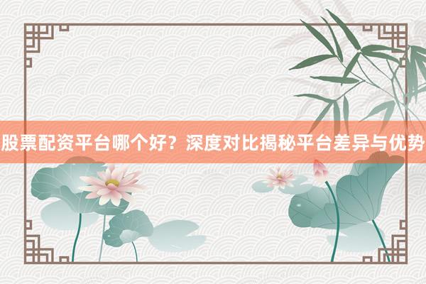 股票配资平台哪个好？深度对比揭秘平台差异与优势