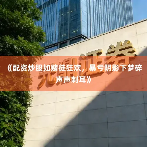 《配资炒股如赌徒狂欢，暴亏阴影下梦碎声声刺耳》