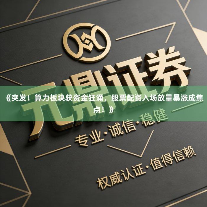 《突发！算力板块获资金狂涌，股票配资入场放量暴涨成焦点！》