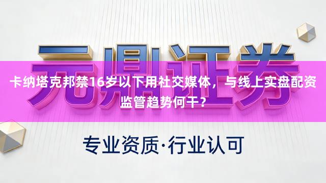 卡纳塔克邦禁16岁以下用社交媒体，与线上实盘配资监管趋势何干？