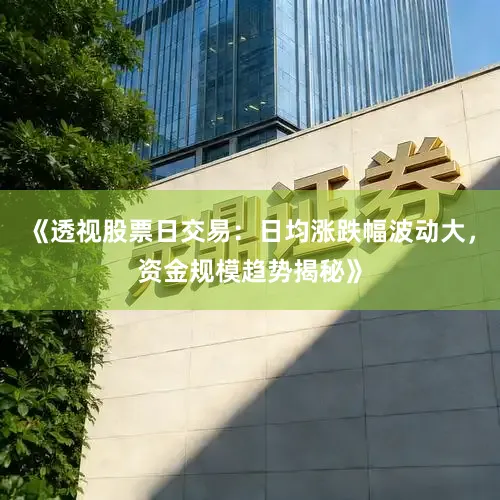 《透视股票日交易：日均涨跌幅波动大，资金规模趋势揭秘》