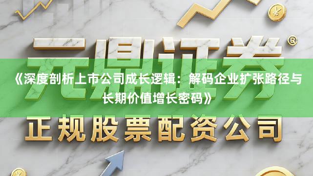 《深度剖析上市公司成长逻辑：解码企业扩张路径与长期价值增长密码》