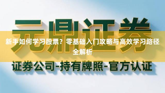 新手如何学习股票?零基础入门攻略与高效学习路径全解析