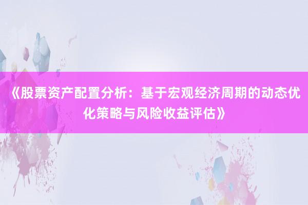 《股票资产配置分析：基于宏观经济周期的动态优化策略与风险收益评估》