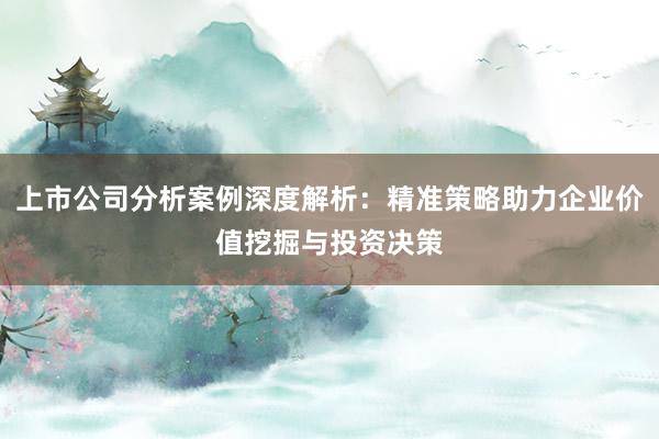 上市公司分析案例深度解析：精准策略助力企业价值挖掘与投资决策