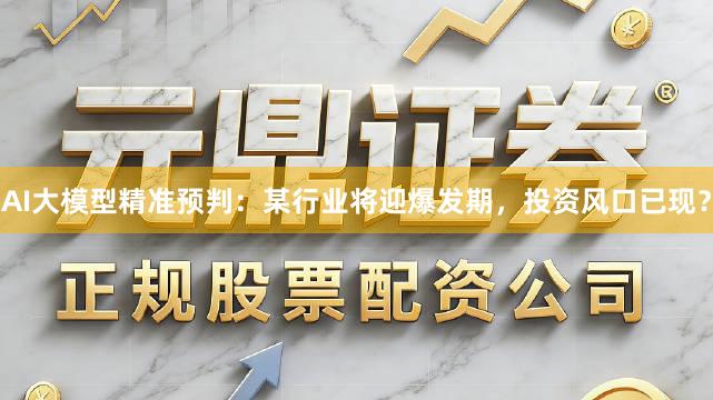 AI大模型精准预判：某行业将迎爆发期，投资风口已现？