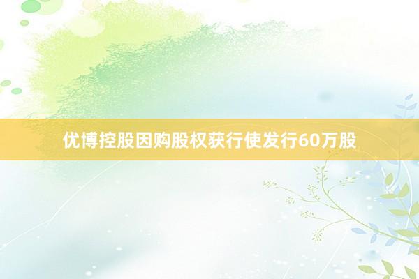 优博控股因购股权获行使发行60万股